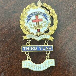 Methodist Sunday School Little System Vintage Collectible Pin Badge